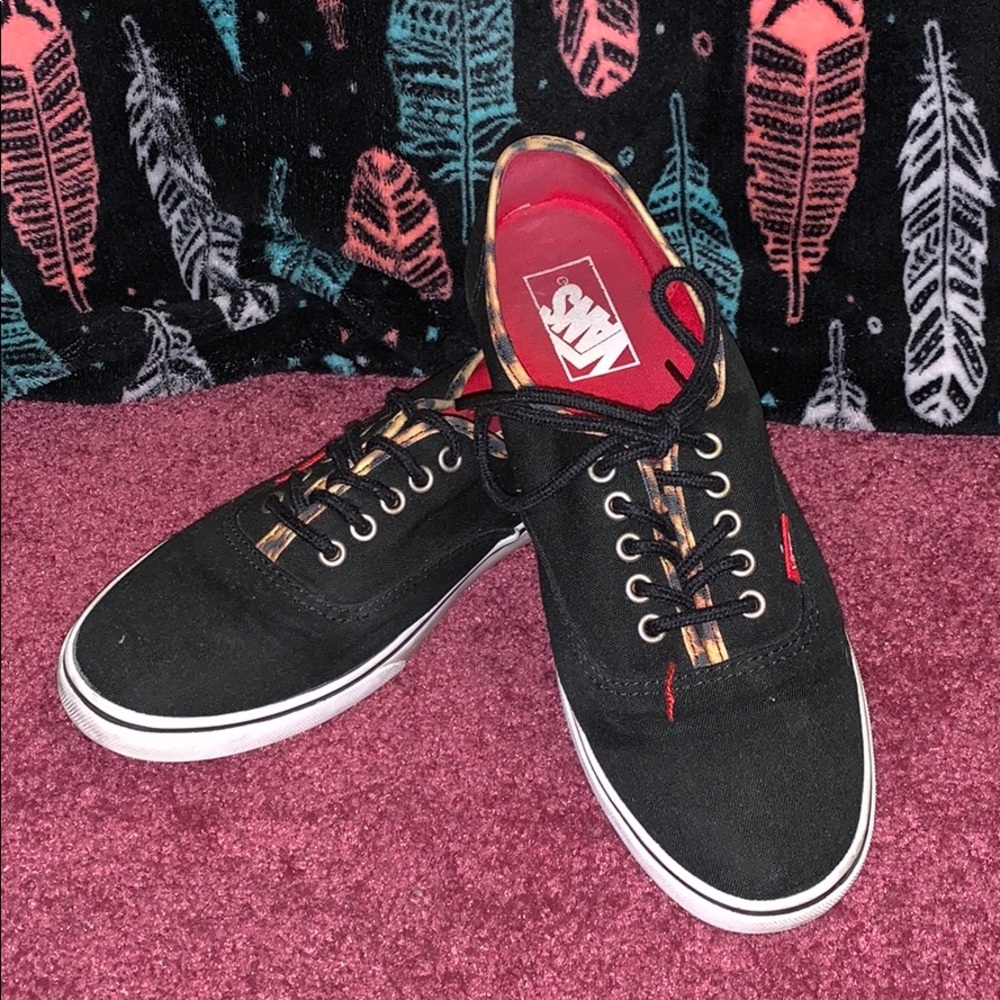 Leopard print vans